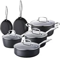 Expired:&nbsp;10-Piece Non-Stick-Hard-Anodized Aluminum Cookware Set Oven Suitable Dishwasher Suitable