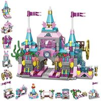 Expired: 568 pcs Princess Castle, 25 in 1 Models Pink Palace Building Blocks Set