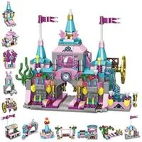 Expired:&nbsp;568 pcs Princess Castle, 25 in 1 Models Pink Palace Building Blocks Set