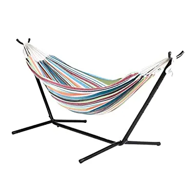 Bliss Hammocks 60″ Wide & Built-in Stand w/ Carrying Case & Hanging Hardware – 400 lb capacity