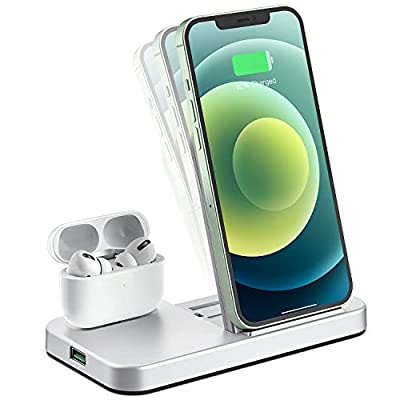 Expired: Conido Wireless Charger, 2 in 1 Wireless Charging Station for iPhone and AirPods
