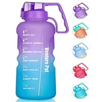 Expired: Large 128 OZ Motivational BPA Free Leakproof Water Bottle with Straw & Time Marker