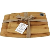 3 Piece Bamboo Cutting Board Set