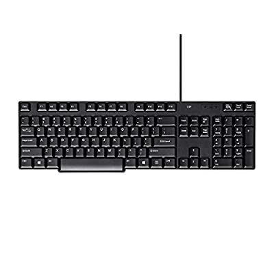 Monoprice USB Keyboard – Black, Spill Resistant Membrane, Comfortable, Standard Layout - $3.99 ($23.14)