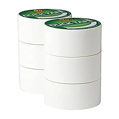 6 Rolls Duck Brand White Color Duct Tape