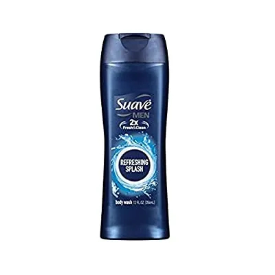 6 Pack Suave For Men Body Wash, Refreshing, 12Ounce