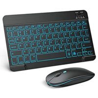 Expired: TECURS 7-Color Backlit Rechargeable Bluetooth  Wireless Keyboard & Mouse