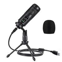 Expired: USB Microphone with Tripod Stand, 192KHZ/24BIT PC Condenser Microphone (BM-838) (BM-65)