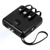 Expired:&nbsp;10000mAh Portable Power Bank with Built in Cables, 5 Output 3 Input Fast Charging