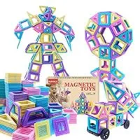 Expired:&nbsp;100Pcs Magnetic Building Blocks, Learning Educational STEM Toys for Toddlers