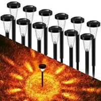 Expired:&nbsp;12 Pack Solar Lights for Outdoor Pathway Walkway