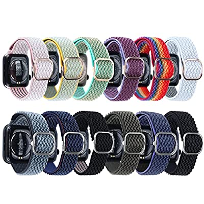 60% off - Expired: 12-PACK Wiskii Stretchy Nylon Solo Loop Band Compatible Apple Watch