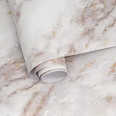 65% off - Expired:&nbsp;17.71″ X 118″ Removable Gold White Marble Contact Paper Peel and Stick fot Countertops
