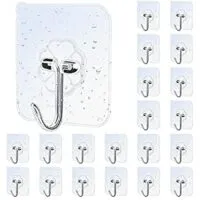 Expired:&nbsp;20 Pieces Waterproof Oilproof Bathroom and Kitchen Heavy Duty Adhesive Hooks