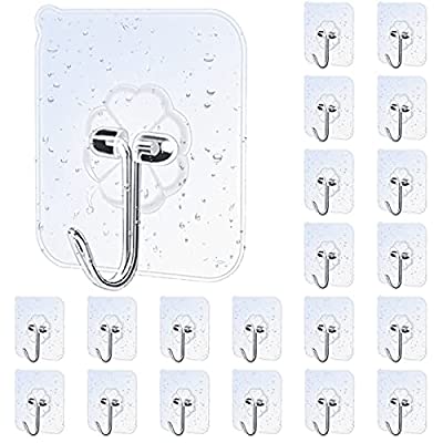 70% off - Expired: 20 Pieces Waterproof Oilproof Bathroom and Kitchen Heavy Duty Adhesive Hooks