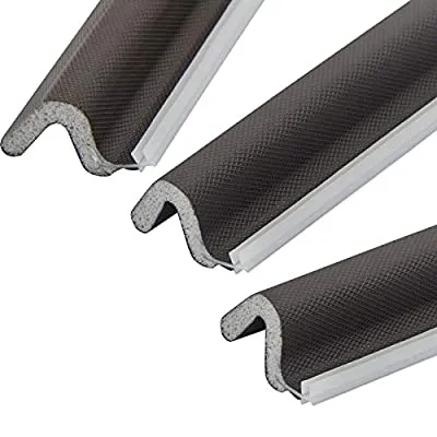 40% off - Expired: 3 PCS 84 Inch Weather Seal Stripping, Brown Resilient PU Foam