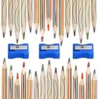 Expired:&nbsp;30 Pcs Rainbow Pencils,4 in 1 Color Pencil Set with Assorted Colors with 3 Pencil Sharpeners