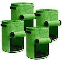 Expired:&nbsp;4 Pack 7 Gallon Felt Potatoes Growing Containers with Handles & Access Flap