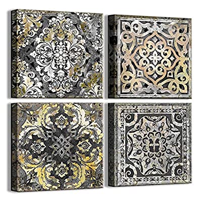 70% off - Expired: 4 Pieces Boho Decor Mandala Prints Artwork Framed, Size 14×14 – 4 Pieces