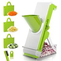 Expired: 4 in 1 Multifunctional Vegetable Mandoline Chopper, French Fry Cutter & Onion Chopper with Cleaning Brush