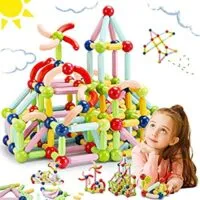 Expired:&nbsp;56 Pcs Magnetic Building Blocks for Toddler, Educational STEM Toys