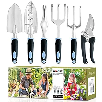 40% off - Expired: 6-Piece Aluminum Lightweight Gardening Tools with Soft Anti-Skid Ergonomic Handle