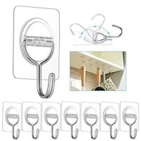 Expired: 8 Adhesive Stainless steel Hooks for Hanging (up to11lbs)