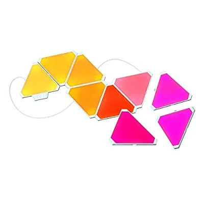 70% off - Expired: 9 Pack – WASALEX Smart Triangle RGB LED Wall Light Panels with Music Sync, WiFi & 16M+ Color