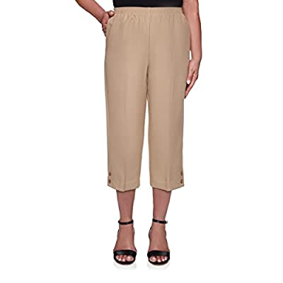 Alfred Dunner Womens Textured Capri