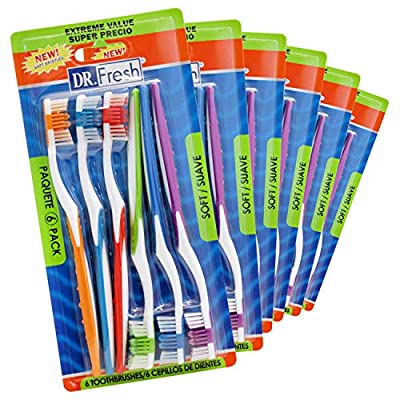 36 Pack Dr. Fresh Extreme Value Toothbrush Soft Bristles, 6 Pack - $6.00 ($19.81)