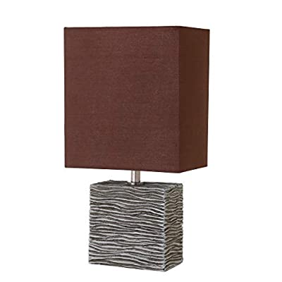 Rectangular Poly Table Lamp with LED Bulb – Brushed Nickel - $10.10 ($36.29)