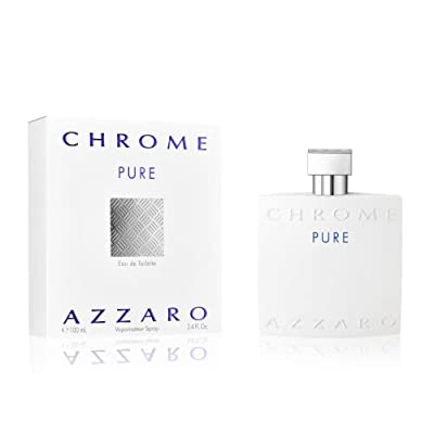 Azzaro Chrome Pure Eau de Toilette – Mens Cologne – Citrus, Oriental & Woody Fragrance