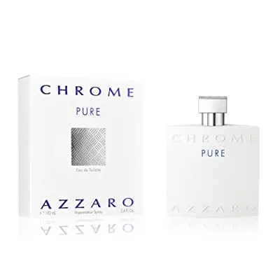 Azzaro Chrome Pure Eau de Toilette – Mens Cologne – Citrus, Oriental & Woody Fragrance