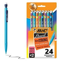 24 Ct – BIC Xtra-Strong Thick Lead Mechanical Pencil, With Colorful Barrel Thick Point (0.9mm)