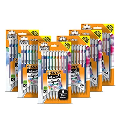 144 Ct BIC Xtra-Sparkle Number 2 Mechanical Pencils With Erasers, Medium Point (0.7mm) - $26.16 ($219.17)