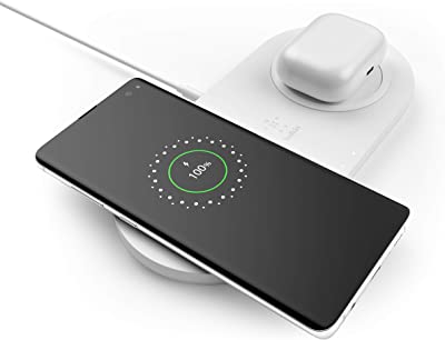 Belkin Boost Charge 10W Fast Dual Wireless Charging Pad, Includes QuickCharge 3.0 Wall Charger and Cable