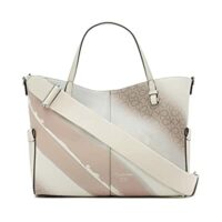 Calvin Klein Myra 2 in 1 Organizational Tote, Neutral Multi Stripe