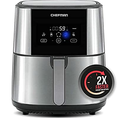 CHEFMAN Large Air Fryer Max XL 8 Qt, Nonstick Stainless Steel, Preheat & Shake Reminder - $49.99 ($149.99)