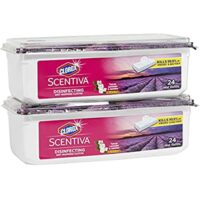 2 Pack Clorox Scentiva Disinfecting Wet Mop Pad, Tuscan Lavender & Jasmine, 24 Ct