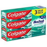 3 Pack Colgate Max Fresh with Whitening Toothpaste with Mini Breath Strips, 6.3 OZ