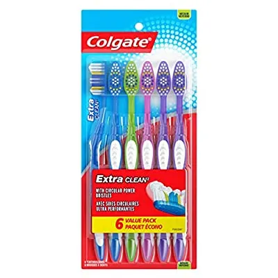6 Ct Colgate Extra Clean Full Head Toothbrush, Medium
