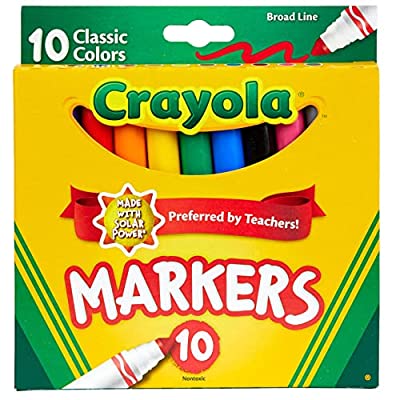 Crayola Broad Line Markers, Classic Colors 10 Each
