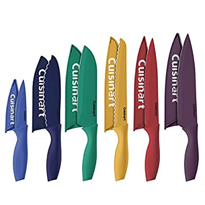 Cuisinart 12-Piece Ceramic Coated Stainless Steel Knives with Guards, Color Coded, Jewel - $4.99 ($67.00)