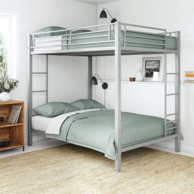 DHP Sidney Full over Full Metal Bunk Bed, Silver - $140 ($264.99)