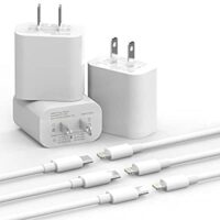 3-Pack 6FT Apple MFi Certified iPhone Fast Charger & 20W PD USB C Wall Fasting Charging Adapter