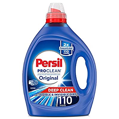 Persil Liquid Laundry Detergent, ProClean Scent, 2X Concentrated, 110 Loads, Blue, 82.5 Fl Oz, Original