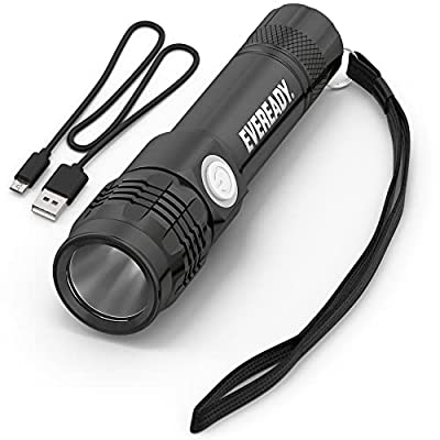 LED Tactical Flashlight by Eveready, Rechargeable, Water Resistant - $7.10 ($17.88)