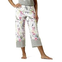 HUE womens Printed Knit Capri Pajama Sleep Pant