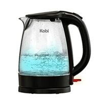 Kobi Electric Kettle 1.7 Liter Borosilicate Glass, Cordless with LED Light, Scratch Resistant