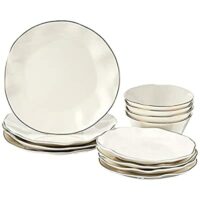 Lenox Blue Bay 12-Piece Dinnerware Set, 15.20 LB, White